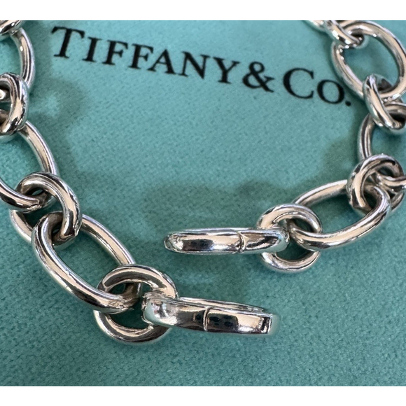 Tiffany & Co Italy 925 Sterling Oval Link 7.5” Clasp Ends - Picture 10 of 13